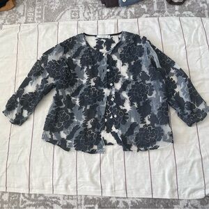Cut loose san francisco lightweight jacket laser cut floral pattern